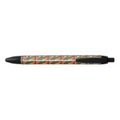 Stylo Noir Rétro motif floral classique (Dos)