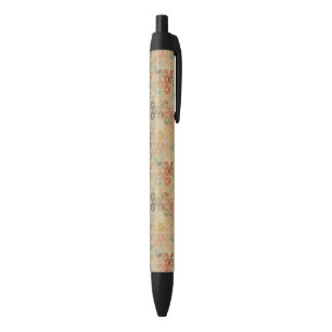 Stylo Noir Rétro motif géométrique 5