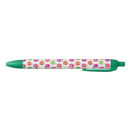 Stylo Noir Rétro motif mignon de pomme (Bas)