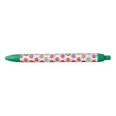 Stylo Noir Rétro motif mignon de pomme (Devant)