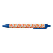 Stylo Noir Rétro motif orange de cale (Bas)