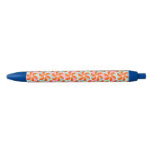 Stylo Noir Rétro motif orange de cale (Devant)