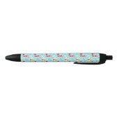 Stylo Noir Retro Père Noël Jouer Tennis Ogee Motif (Bas)