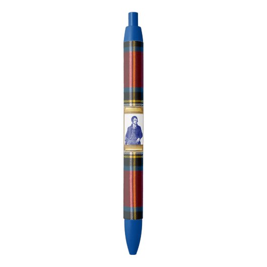 Stylo Noir Robert Burns Royal Stewart Red Plaid Blue (devant Vertical)