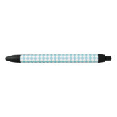Stylo Noir Robin Oeuf Bleu et blanc Chevron Motif classique (Devant)