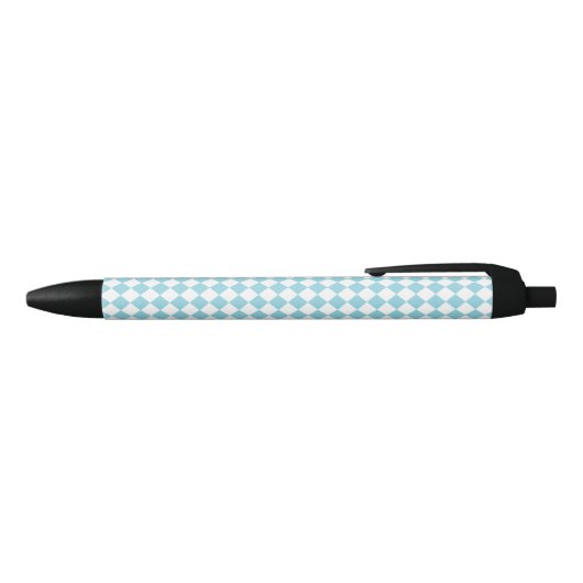 Stylo Noir Robin Oeuf Bleu et blanc Chevron Motif classique (Haut)