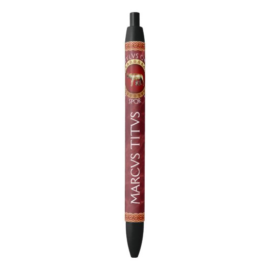 Stylo Noir Romain (devant Vertical)