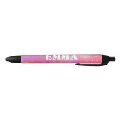 Stylo Noir Romantic glitter pink art (Bas)