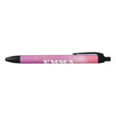 Stylo Noir Romantic glitter pink art (Haut)