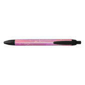 Stylo Noir Romantic glitter pink art (Dos)