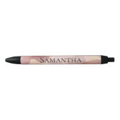 Stylo Noir Romantique Blush Rose or Floral (Devant)