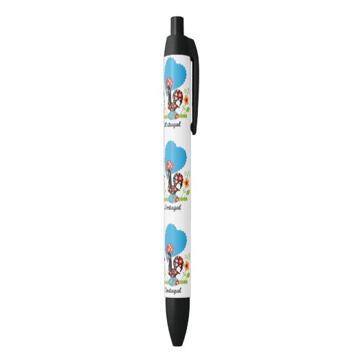 Stylo Noir Rooster portugais (Bas (Vertical))