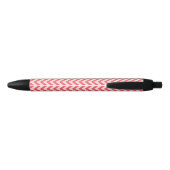 Stylo Noir Rose Ardent Chevron (Dos)