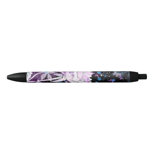 Stylo Noir Rose blanche (Devant)