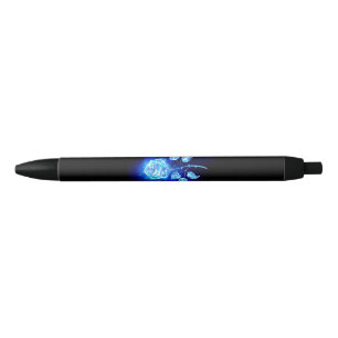 Stylo Noir Rose bleu brûlant