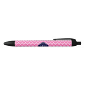 Stylo Noir Rose Chaud #2 Blanc Marocain #5 Navy 3 Monogramme (Haut)