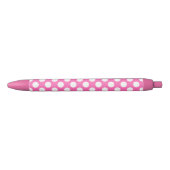 Stylo Noir Rose Chaud et pois blanc (Devant)