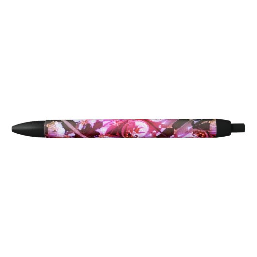 Stylo Noir Rose coloré (Devant)