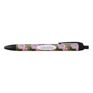Stylo Noir Rose de chou rose vintage femme Nom Roses