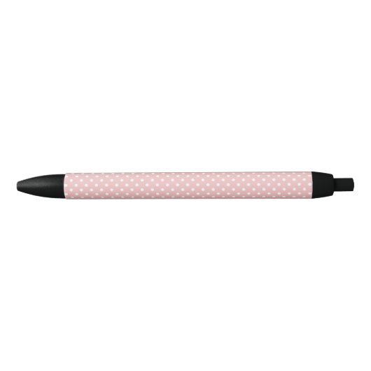 Stylo Noir rose de thé Motif pois (Devant)