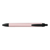 Stylo Noir rose de thé Motif pois (Dos)
