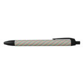 Stylo Noir Rose et deux nuances de rayures vert clair (Haut)