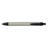 Stylo Noir Rose et deux nuances de rayures vert clair (Dos)