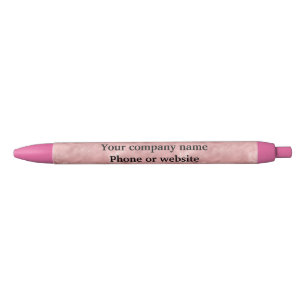 Stylo Noir Rose Gold Rose Pâle Entreprise Personnalisée