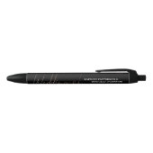 Stylo Noir Rose moderne Gold Foil Script Effet Mariage Faveur (Haut)