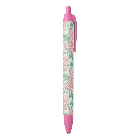 Stylo Noir Rose rose Jardin Bouquet Motif (Bas (Vertical))