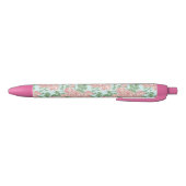 Stylo Noir Rose rose Jardin Bouquet Motif (Bas)