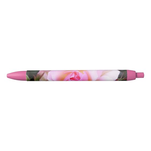 Stylo Noir Rose rose rose anglaise parfaite (Devant)