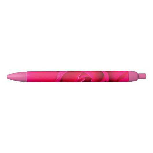 Stylo Noir Rose rouge romantique v2 (Devant)