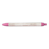 Stylo Noir Roses Gommées Crème Rayures (Devant)
