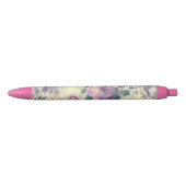 Stylo Noir Roses Violettes (Devant)
