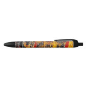 Stylo Noir Roue circulaire Abstraite rouge rouge noir (Haut)