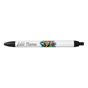 Stylo Noir Roue de médecine de Natif américain