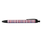 Stylo Noir Rouge, Blanc, Bleu Preppy Madras Plaid (Haut)