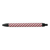 Stylo Noir Rouge Blanc Noir Rayure Classique (Devant)
