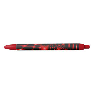 Stylo Noir Rouge brillant fractal