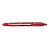 Stylo Noir Rouge brillant fractal (Dos)