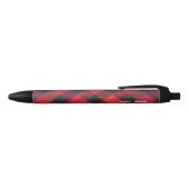 Stylo Noir Rouge et noir À damiers plaid (Haut)