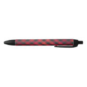 Stylo Noir Rouge et noir À damiers plaid (Bas)