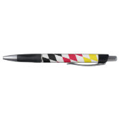Stylo Noir rouge jaune Bavaria Motif Drapeau Diamant (Bas)