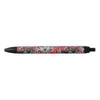Rouge Noir & Blanc Floral Paisley Bohème Boho