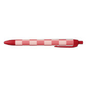 Stylo Noir Rouge rose À damiers En vichy Motif (Bas)