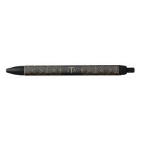 Royal Gold Black Great Gatsby 20s Monogramme
