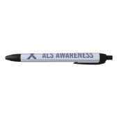 Stylo Noir Ruban bleu de sensibilisation à la SLA (Bas)