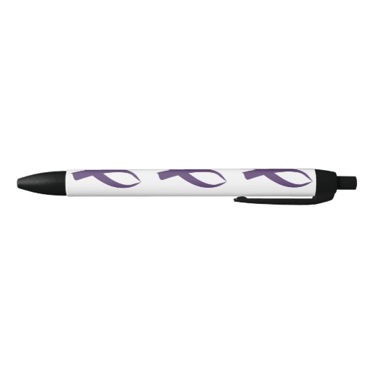 Stylo Noir Ruban de conscience (pourpre) (Bas)