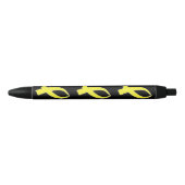 Stylo Noir Ruban de sensibilisation (jaune) (Devant)